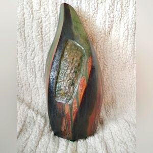 Mid-Century Hanson Ceramic Vessel with Surface Treatment of Ash Glaze